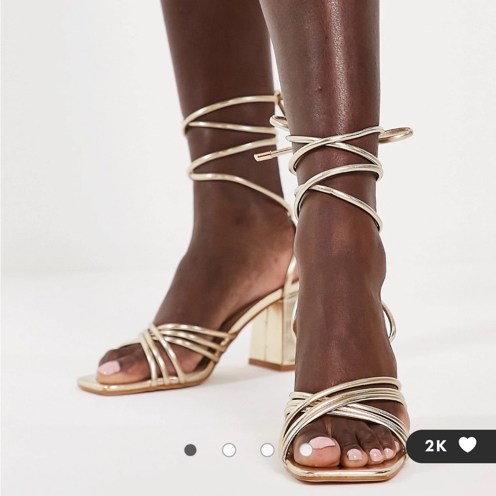Brand new gold Asos heels